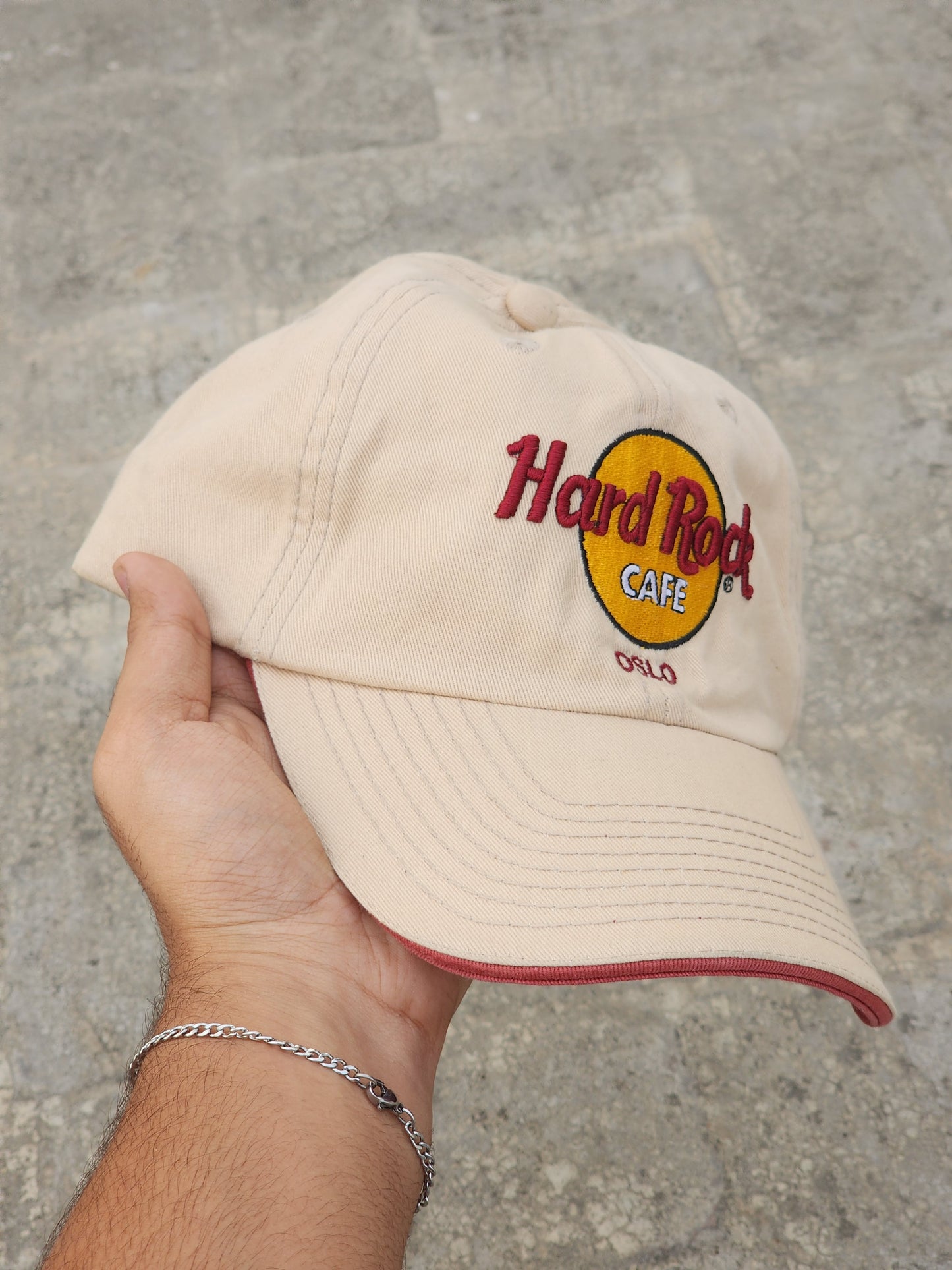 Vintage Beige Hard Rock Cafe OSLO Cap