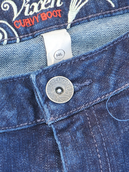 Vintage Vixxen Women Curvy Bootcut Fit Jeans (34)
