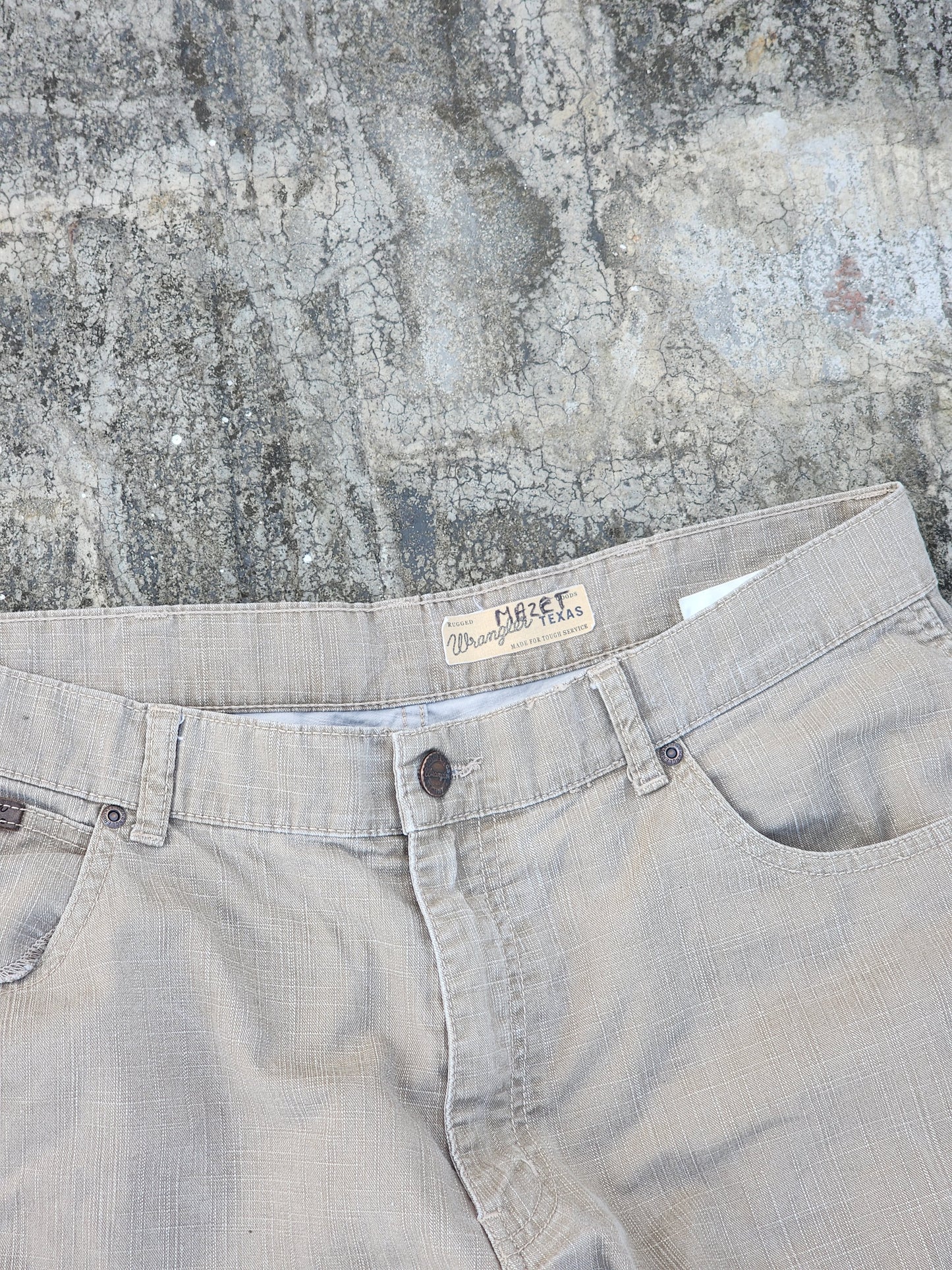 Vintage Wrangler Beige Texturized Jeans (36)