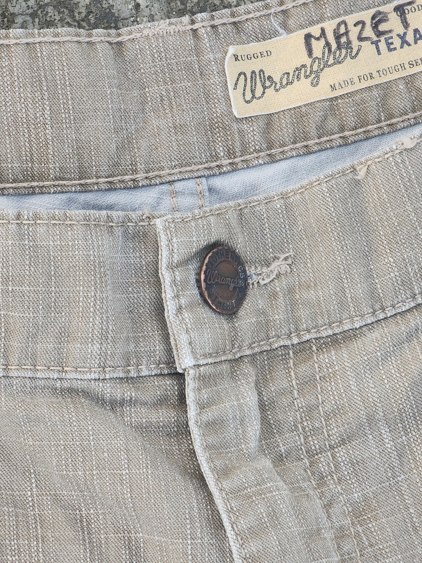 Vintage Wrangler Beige Texturized Jeans (36)