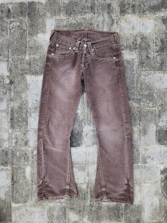 Vintage Levi's 907 Brown Corduroy Bootcut Jeans (Rare) (32)