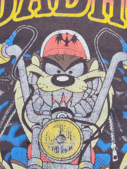 Vintage 1992 RoadHog Taz Rider Heavily Distressed and Heavily Faded Tee (M)