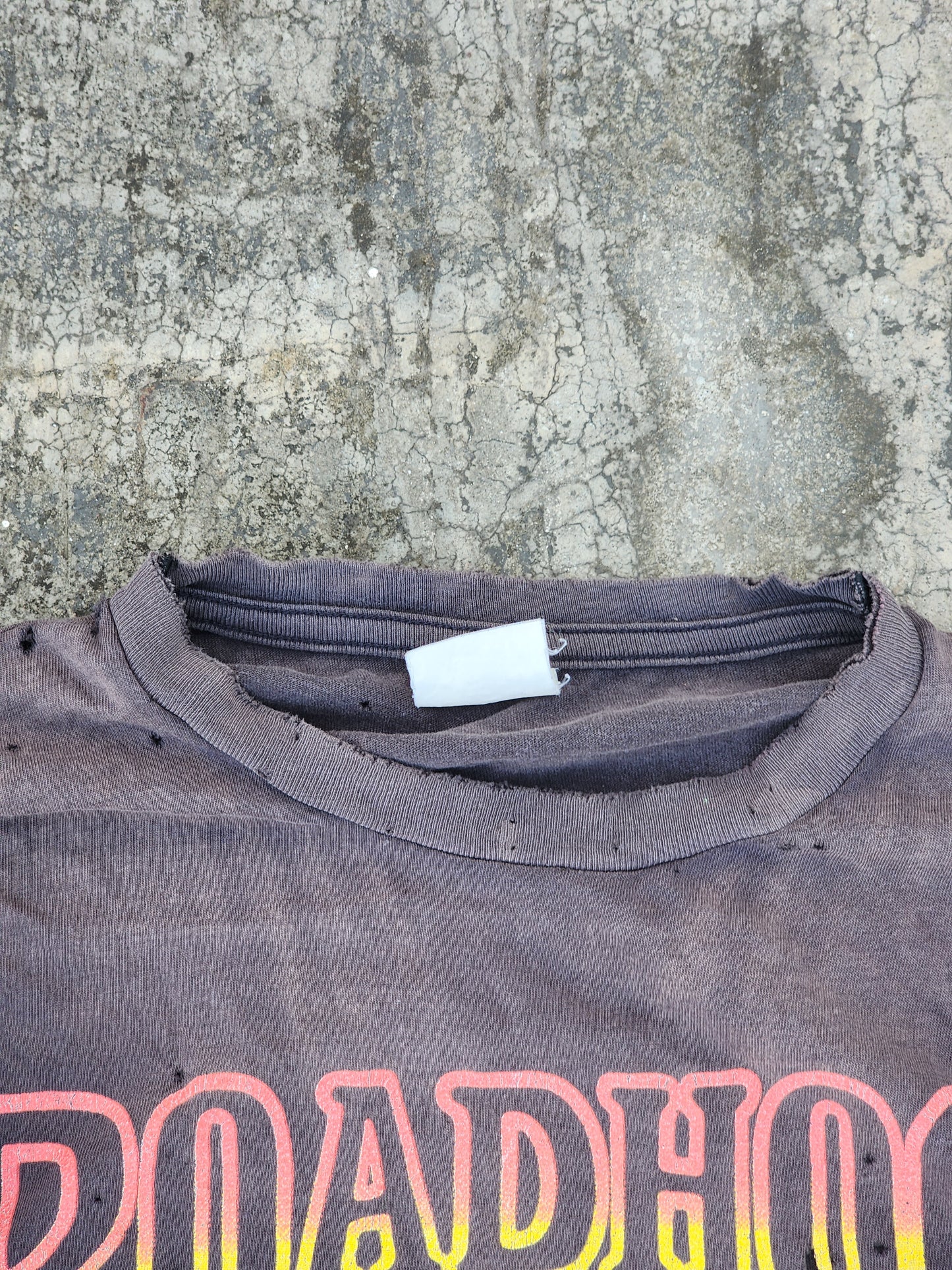 Vintage 1992 RoadHog Taz Rider Heavily Distressed and Heavily Faded Tee (M)