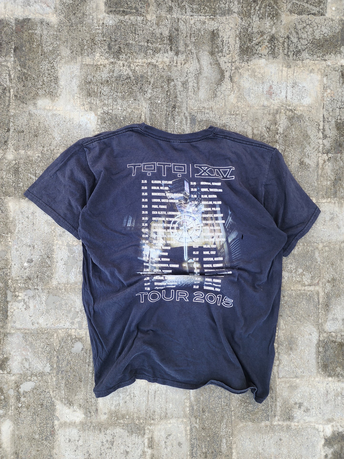 Vintage 2015 Toto XIV Band World Tour Tee (M/L)