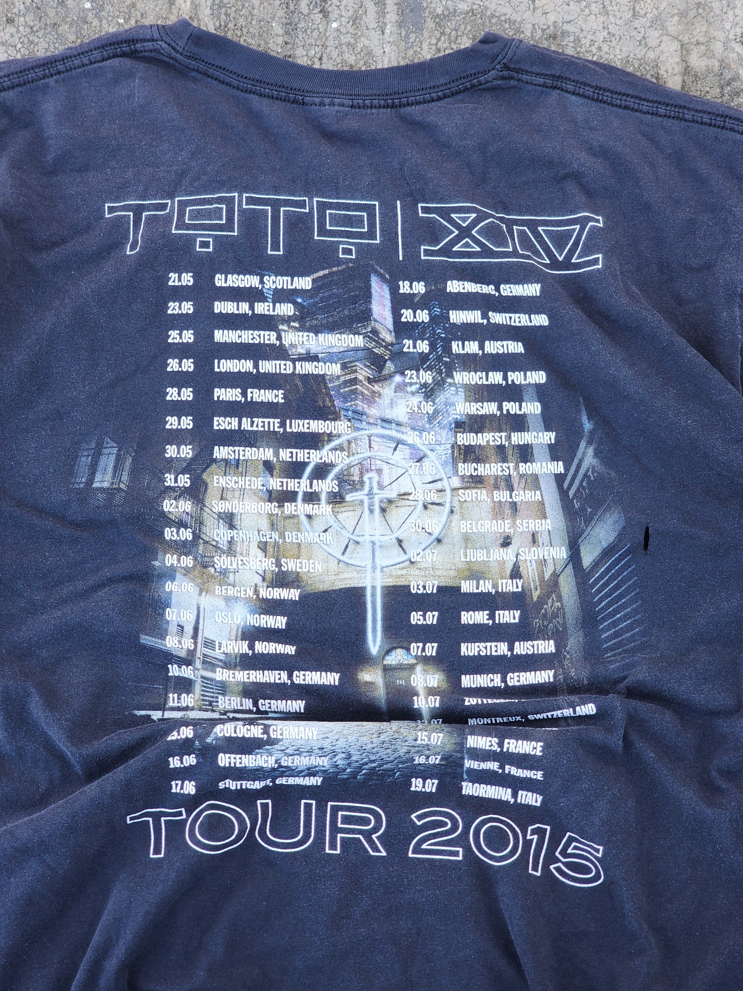Vintage 2015 Toto XIV Band World Tour Tee (M/L)