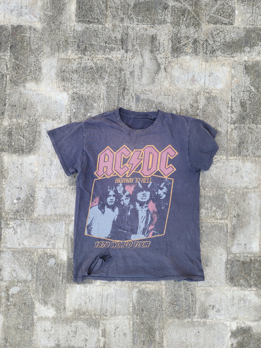 Vintage AC/DC Highway to Hell 1979 World Tour Heavily Distressed Tee (S)