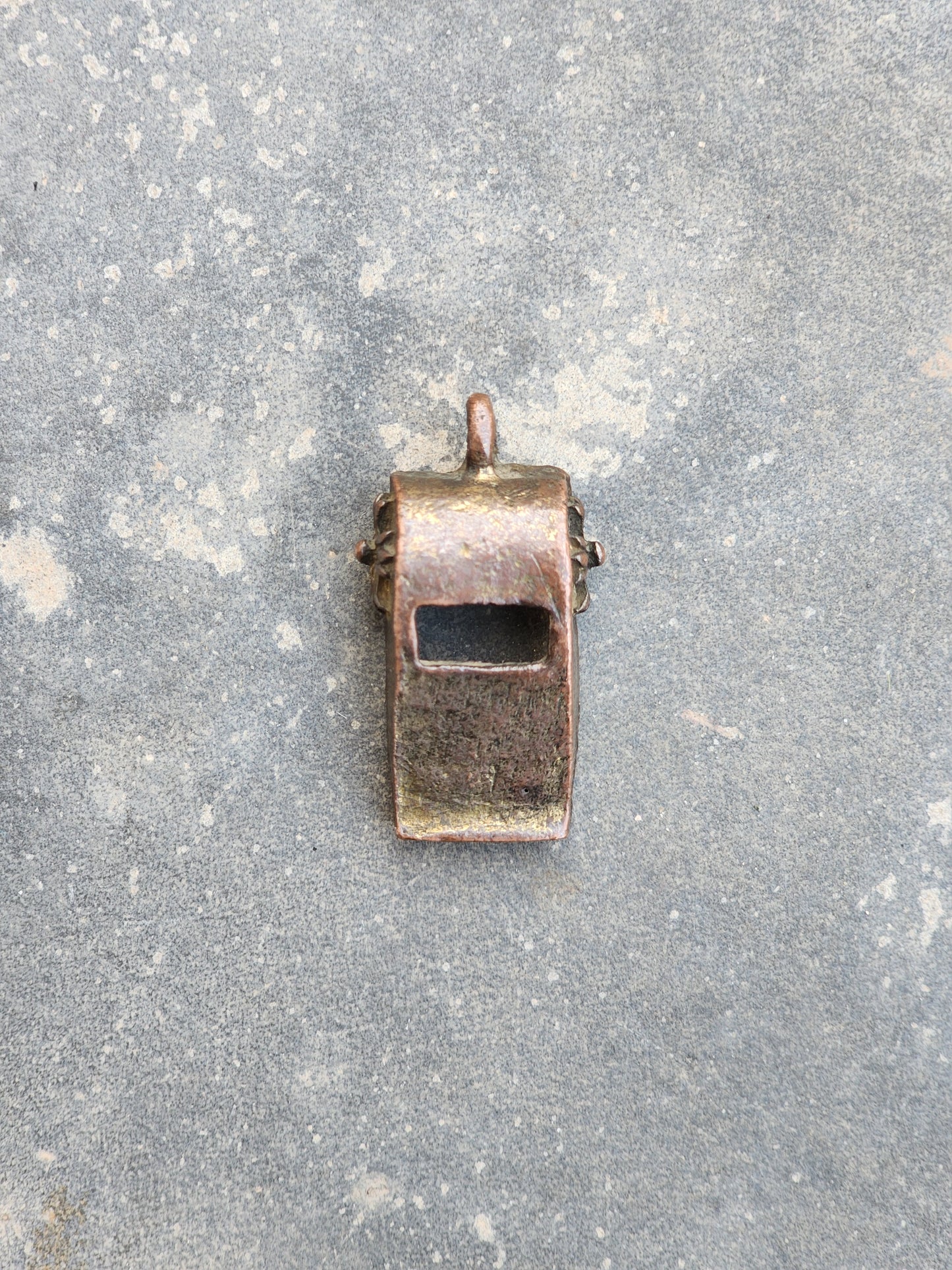 Vintage Rusty Chrome Hearts Whistle Replica