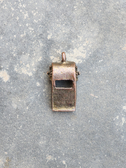 Vintage Rusty Chrome Hearts Whistle Replica