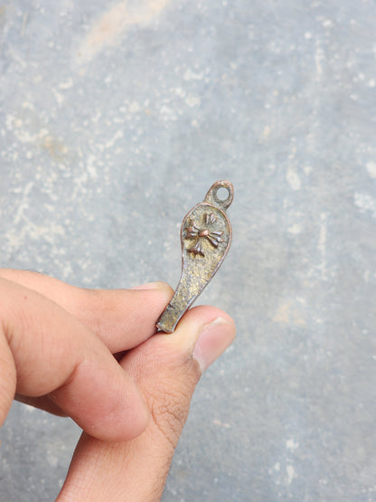 Vintage Rusty Chrome Hearts Whistle Replica