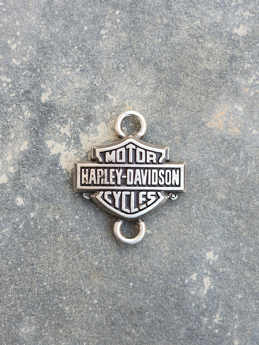 Vintage Stainless Steel Harley Davidson Pendant / Charm