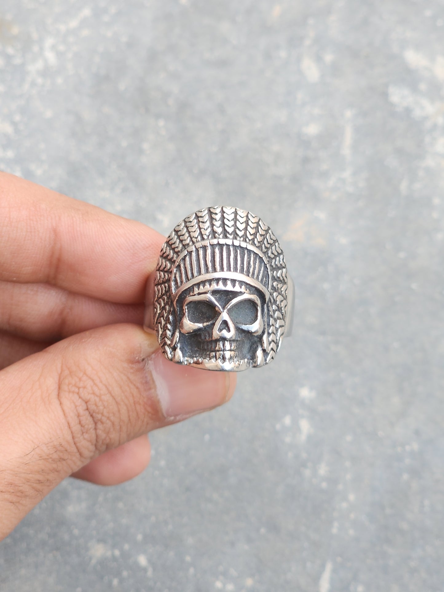 Vintage Tribal Skull Ring