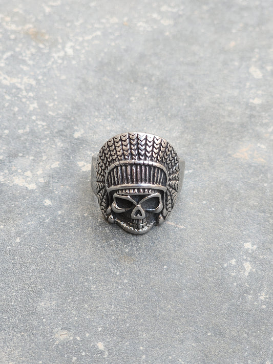 Vintage Tribal Skull Ring