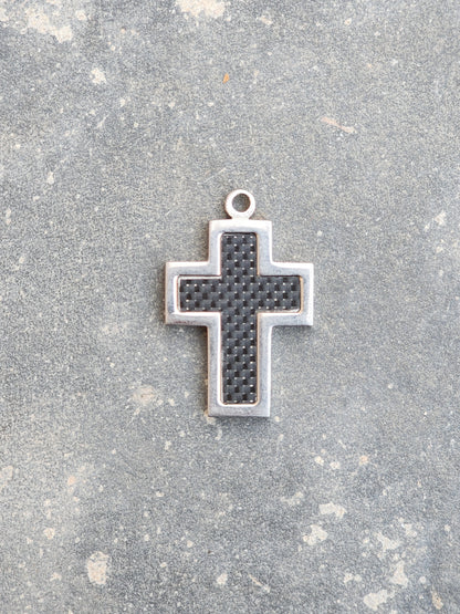 Carbon Fiber Cross Pendant