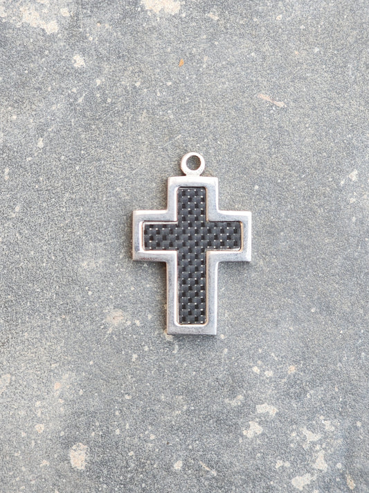 Carbon Fiber Cross Pendant