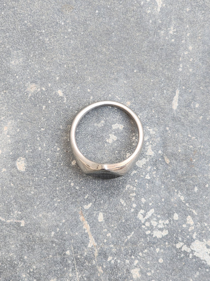 Vintage Diamond Shape Steel Ring
