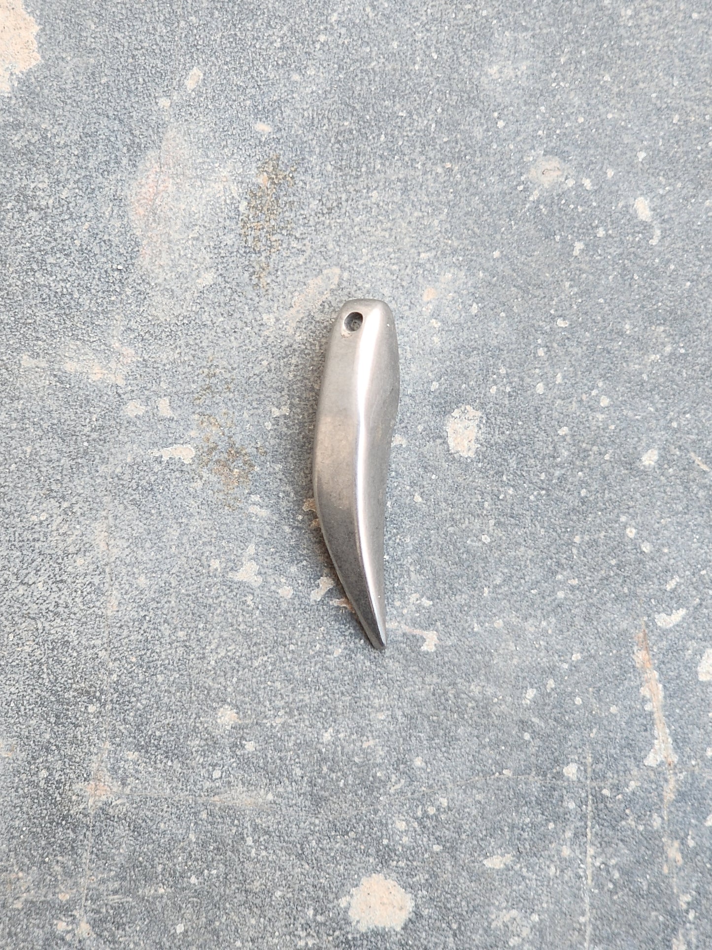 Vintage Metal Tooth Shaped Pendant / Charm