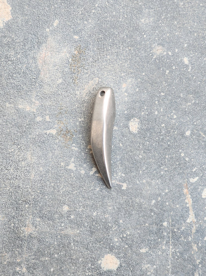 Vintage Metal Tooth Shaped Pendant / Charm