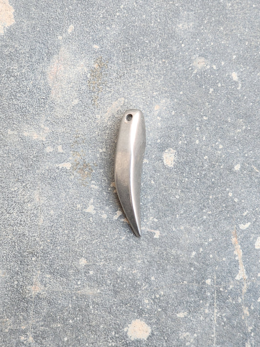 Vintage Metal Tooth Shaped Pendant / Charm