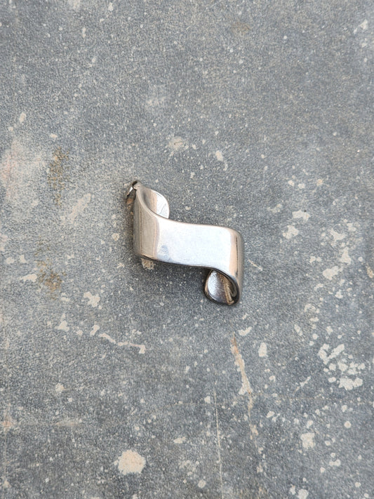 Vintage Curved Metal Strip Pendant