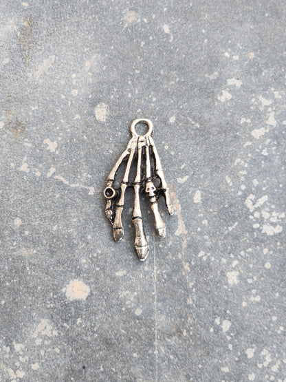 Vintage Skull Hand Pendant / Charm