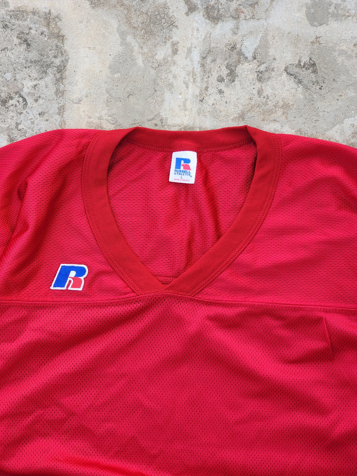 Russell Athletic Vintage Red Basketball Jersey (XL)