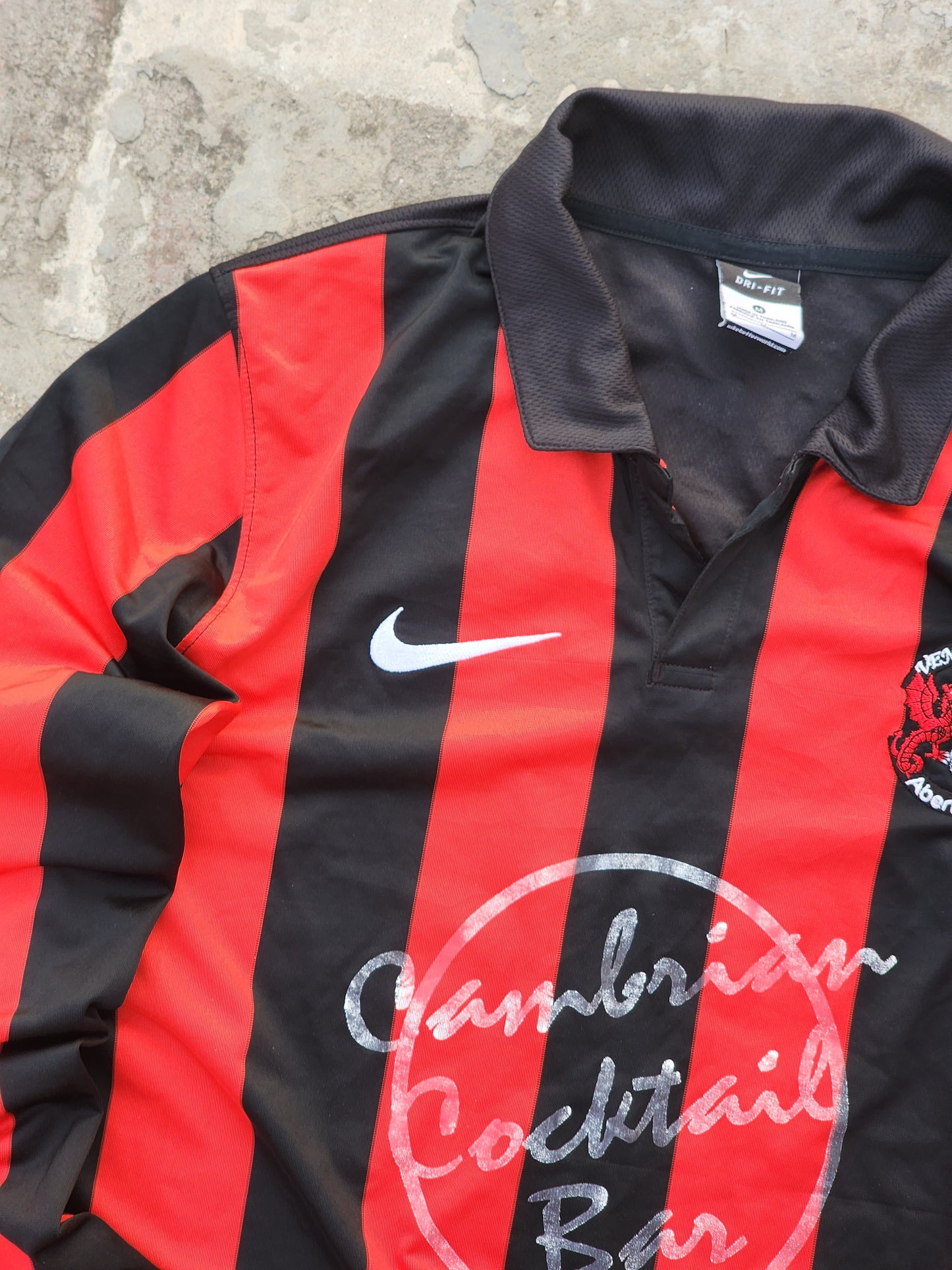 Nike Abertina Football Club Black and Red Jersey (L)