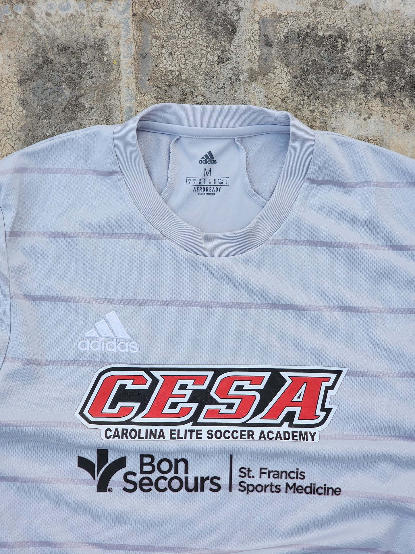 Adidas AeroReady Grey Cesa 16 Football Jersey (M)