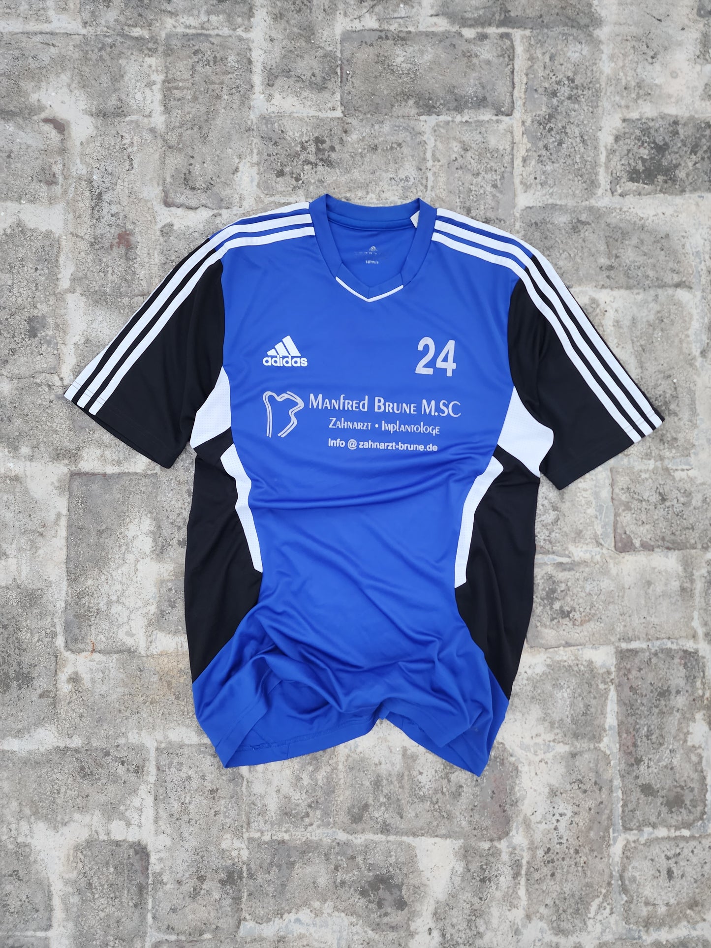 Adidas Blue Manfred Sponsor Jersey (L)