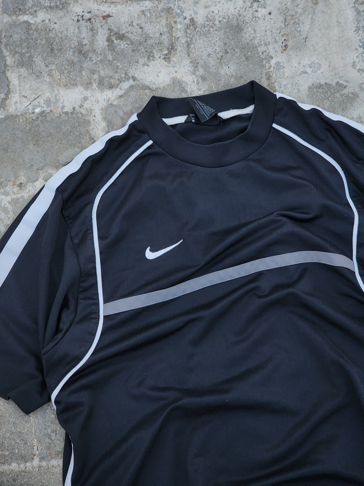 Nike Black and White Dri-Fit Jersey (M)