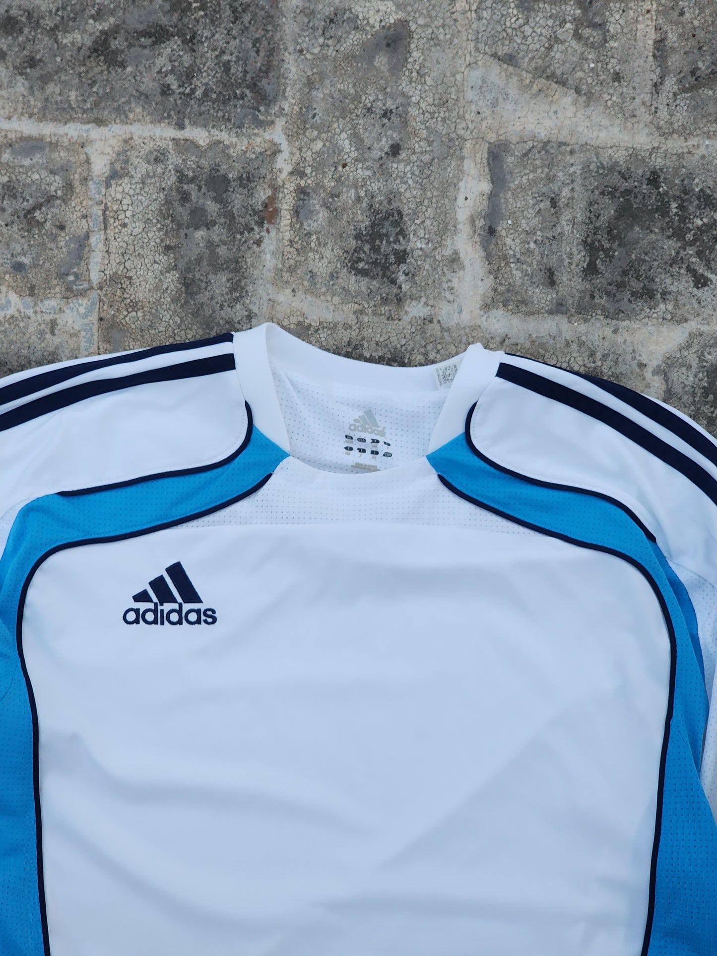 Adidas White and Blue Jersey (L)