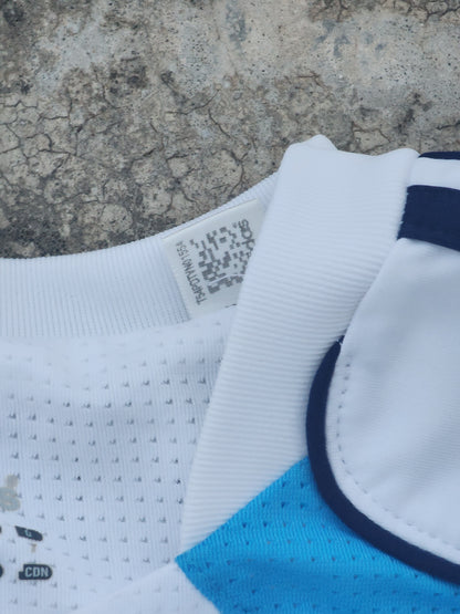Adidas White and Blue Jersey (L)