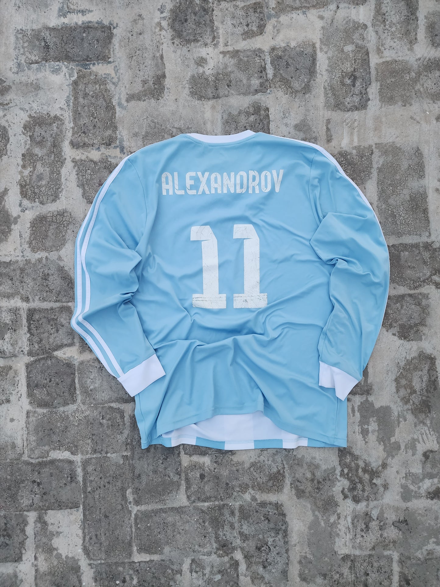Adidas Full Sleeves Alexandrov 11 Blue/White Jersey (L)