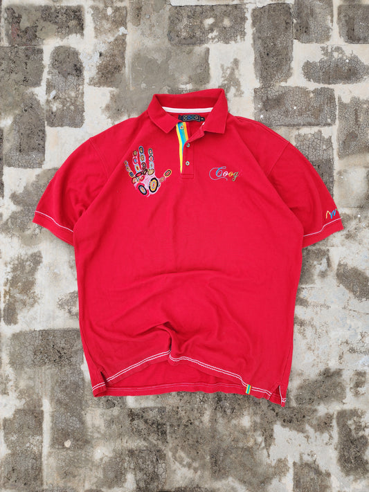 Vintage COOGI Red Polo Hand Embroidery (XXL)