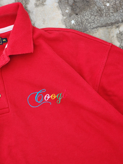 Vintage COOGI Red Polo Hand Embroidery (XXL)