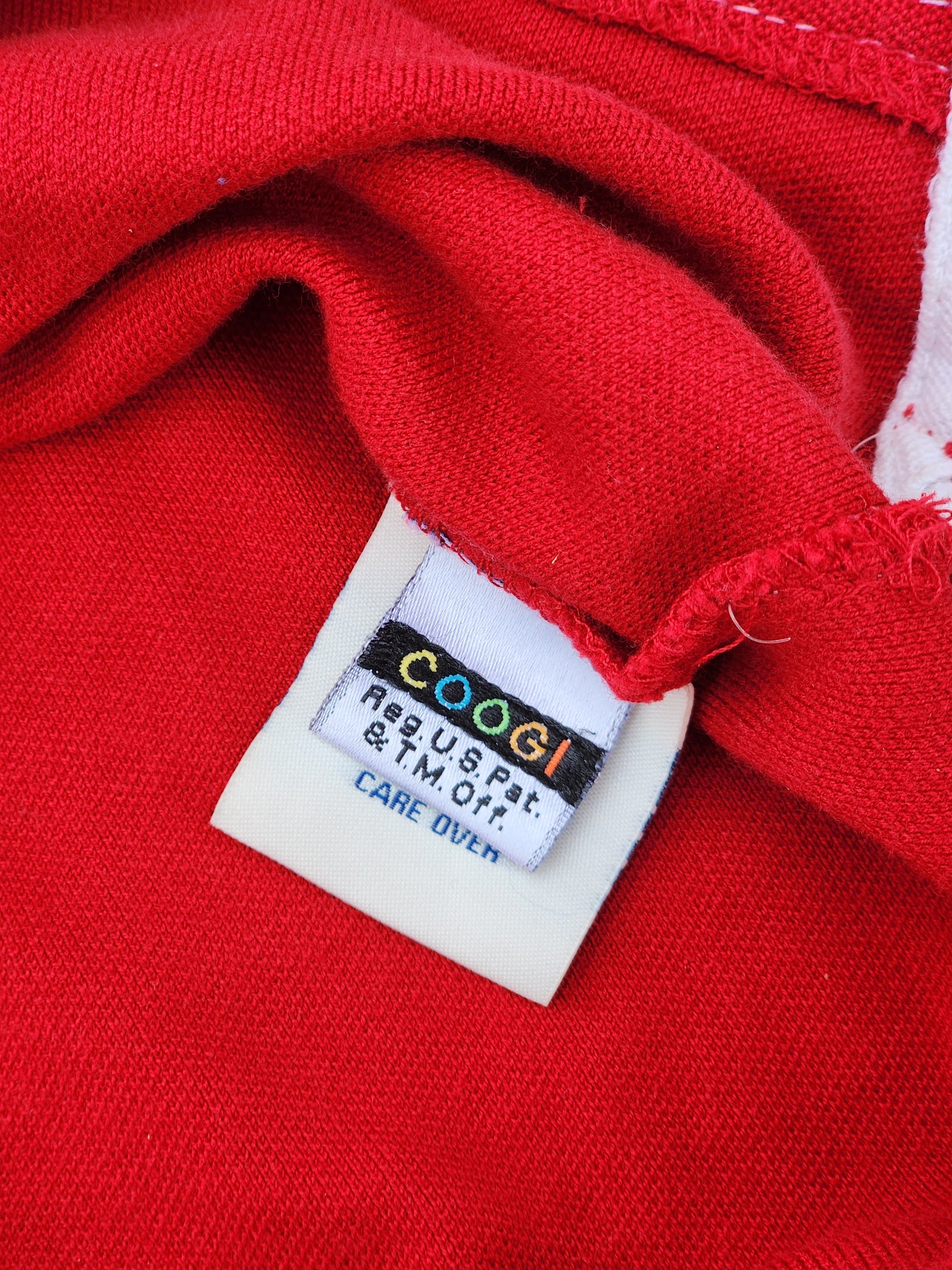Vintage COOGI Red Polo Hand Embroidery (XXL)