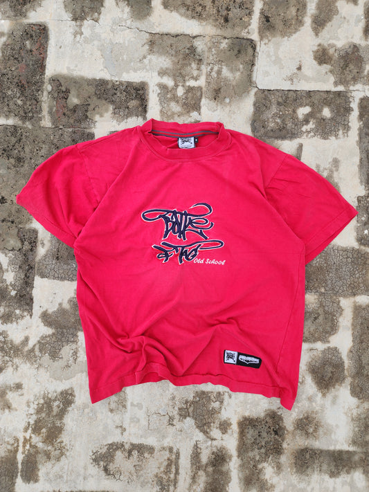 Old School Red Embroidery Tee (M)
