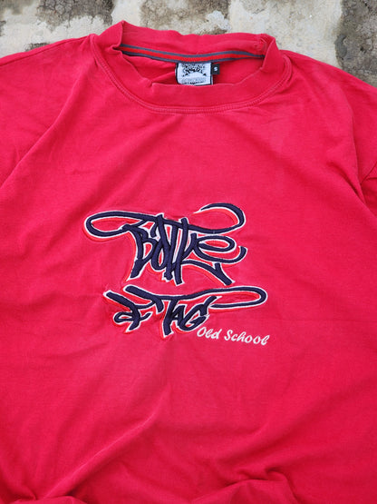 Old School Red Embroidery Tee (M)