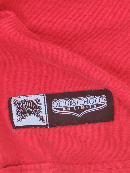 Old School Red Embroidery Tee (M)