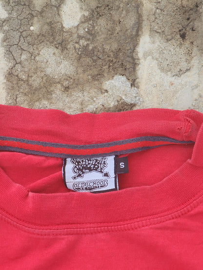 Old School Red Embroidery Tee (M)
