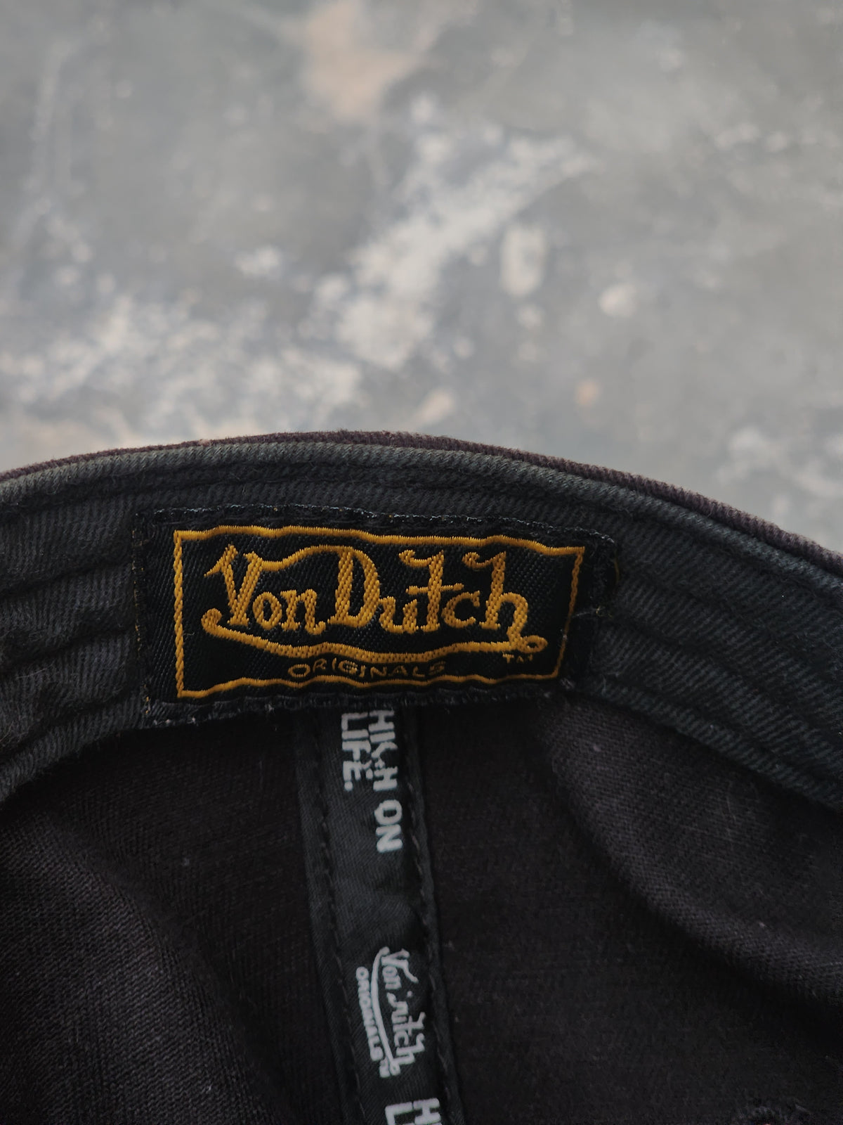 Vintage Von Dutch Faded Black Cap