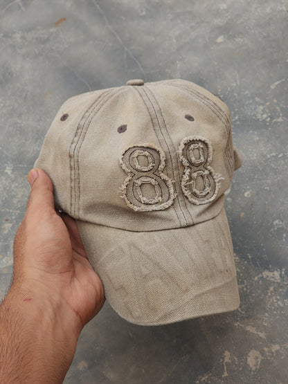 Vintage FatFace 3d Embossed Distressed 88 Khaki Cap