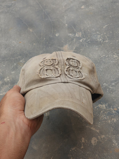 Vintage FatFace 3d Embossed Distressed 88 Khaki Cap