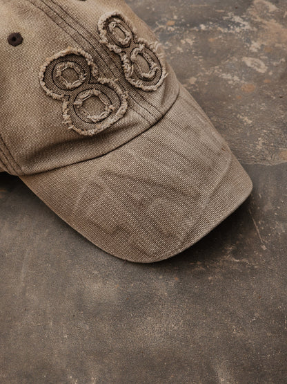 Vintage FatFace 3d Embossed Distressed 88 Khaki Cap