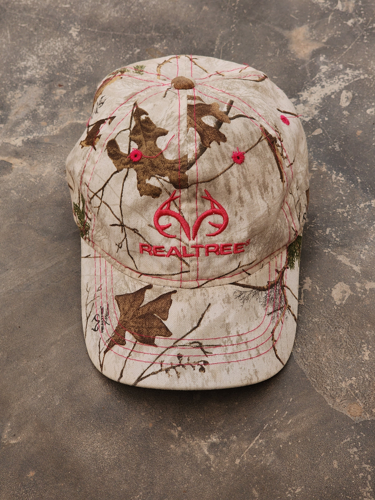 Realtree White and Pink Camo Cap