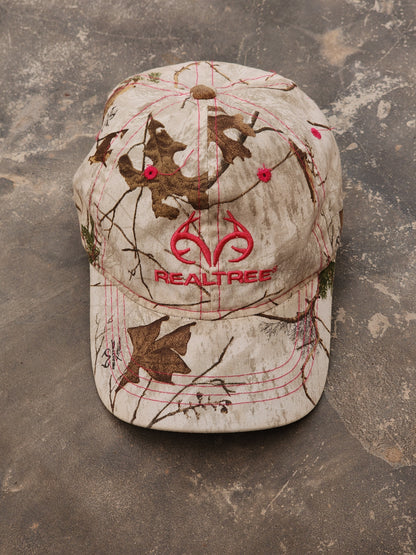 Realtree White and Pink Camo Cap