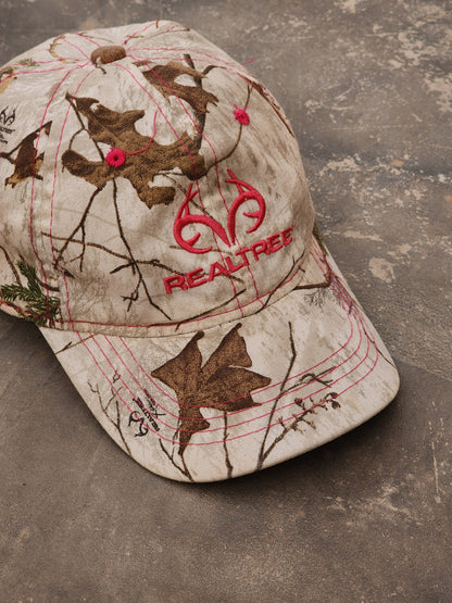 Realtree White and Pink Camo Cap