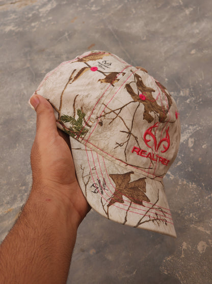 Realtree White and Pink Camo Cap