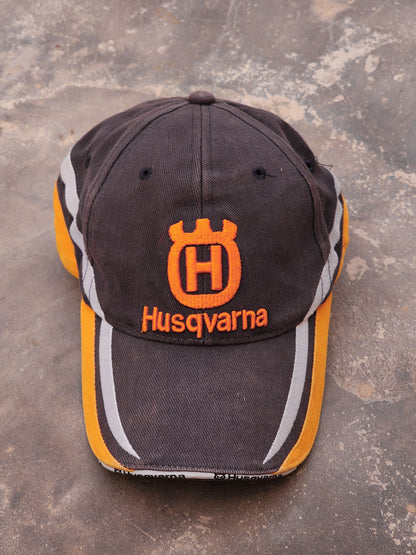 Vintage Husqvarna Motorcycles Racing Cap yellow and gray