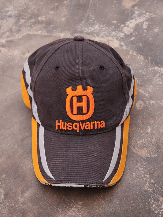 Vintage Husqvarna Motorcycles Racing Cap yellow and gray
