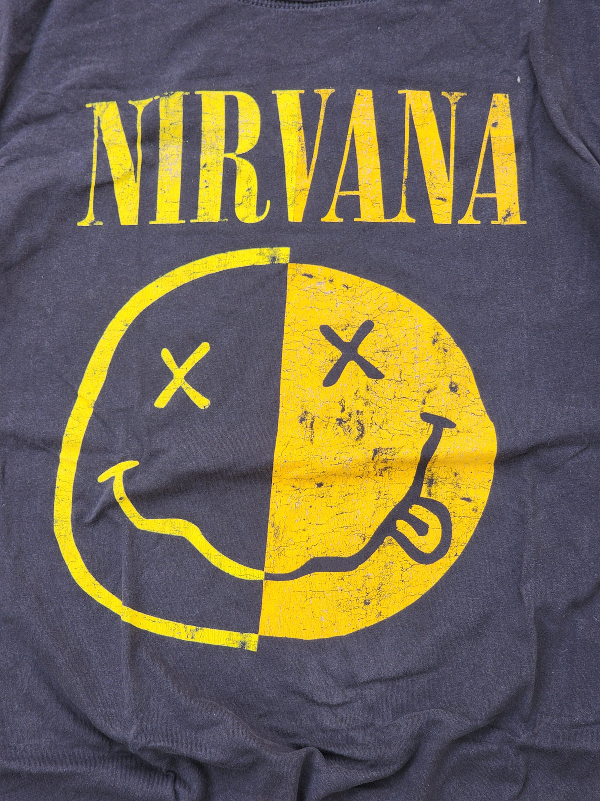 Nirvana x Amplified Black and Yellow Smiley Tee (M)